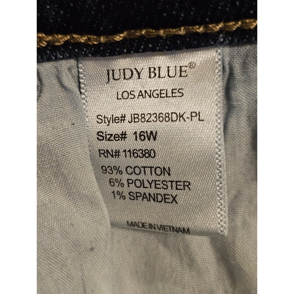 Judy Blue Boyfriend Fit Jeans Blue Women's Size 16W - Picture 9 of 13